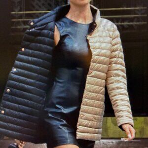 Cotes of London Reversible Down Coat Matte Black/Metallic Taupe Lightweight